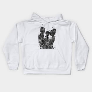 Mother father and son, family Kids Hoodie